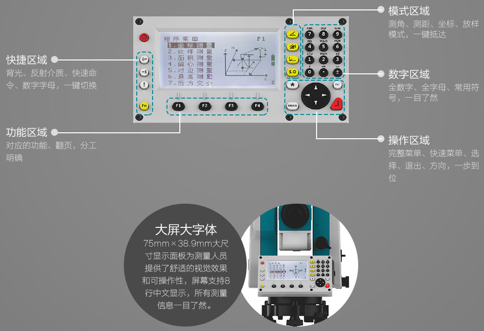 T3全站儀操作界面